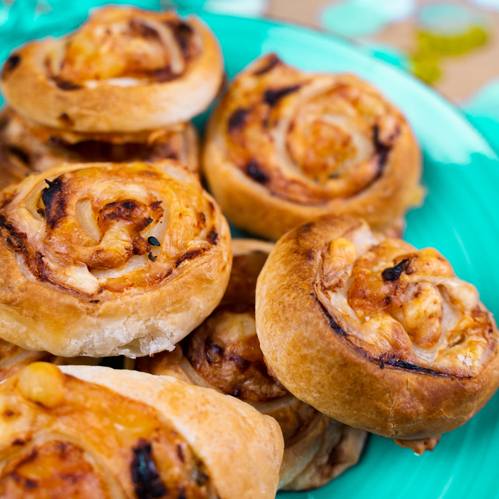 Blätterteigschnecken mit Räucherbarsch